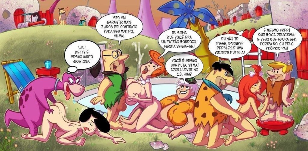 Flintstones Em Surpresa Na Festa Da Piscina 05